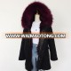 2017 newest raccoon fur parka for women military winter parka Fur Lined Parka