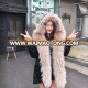 Women Real Raccoon Fur Hooded Long Parka With Real Fur Lined Jacket Parka For Ladies Winter