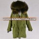 Fashion Real Lamb Fur Lined Women Parka Winter Jacket